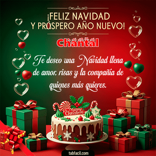 Feliz Navidad Chantal GIF