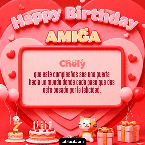 GIF de Chely - 🍰 Happy BirthDay Amiga