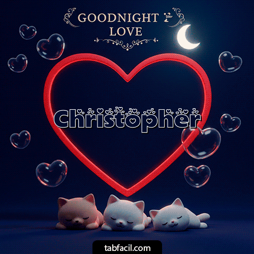 GIF de Christopher - Buenas noches amor con gatos