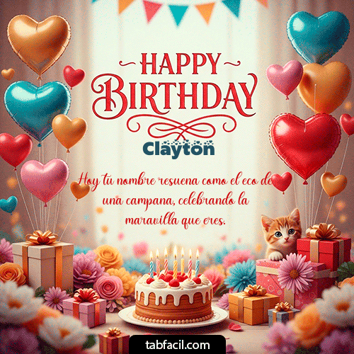 Feliz Cumpleaños Clayton GIF