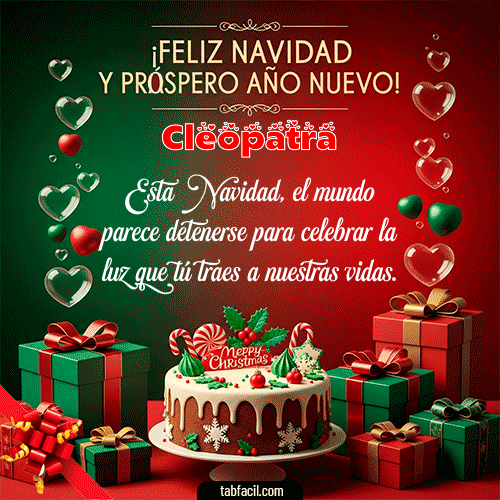 GIF Animado de Feliz Navidad para Cleopatra - Feliz Navidad y Próspero Año Nuevo