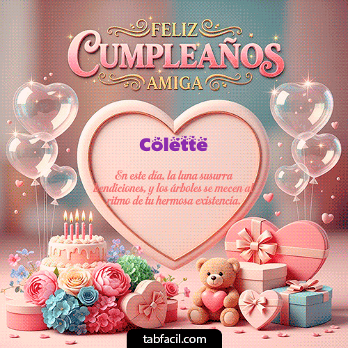 GIF Animado de Feliz Cumpleaños para Colette - Amiga Feliz Cumpleaños