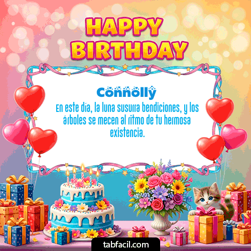 GIF Animado de Feliz Cumpleaños para Connolly - Happy BirthDay