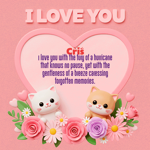 GIF Animado de Feliz Dia Amor para Cris - Te Amo!!!