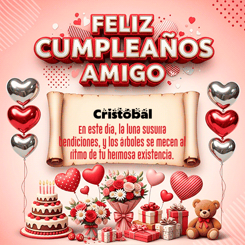 GIF de Cristóbal - Feliz Cumpleaños Amigo