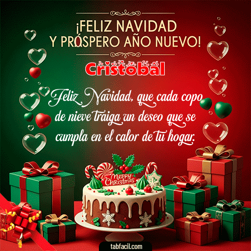 Feliz Navidad Cristóbal GIF