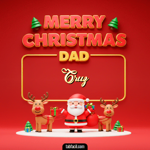 GIF Animado de Feliz Navidad para Cruz - Merry Christmas DAD