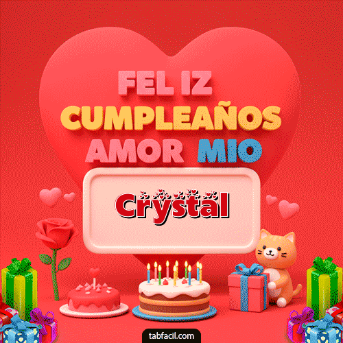 Feliz Cumpleaños Crystal GIF