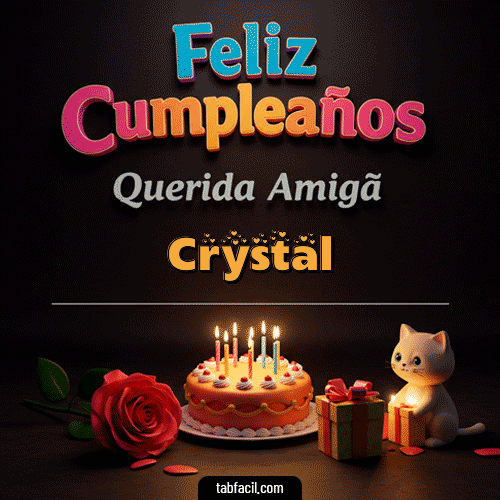 Feliz Cumpleaños Crystal GIF