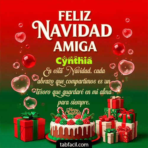 GIF de Cynthia - Feliz Navidad Amiga