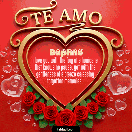 GIF Animado de Feliz Dia Amor para Daphne - Te Amo
