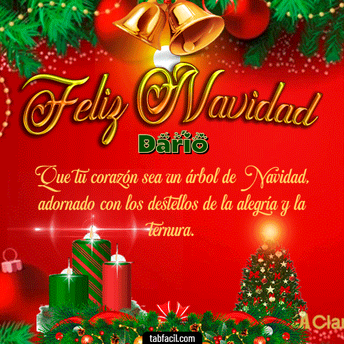 GIF Animado de Feliz Navidad para Darío - Feliz Navidad