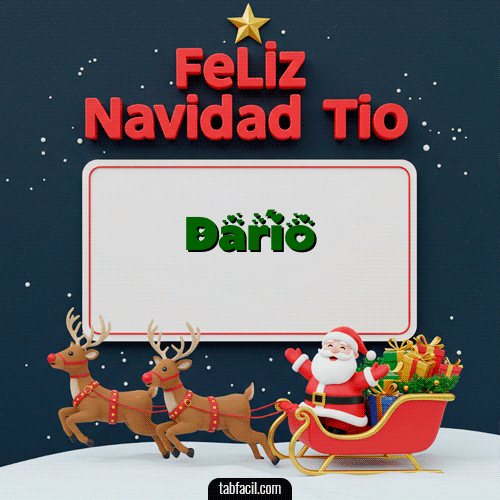 GIF Animado de Feliz Navidad para Darío - Feliz Navidad Tío