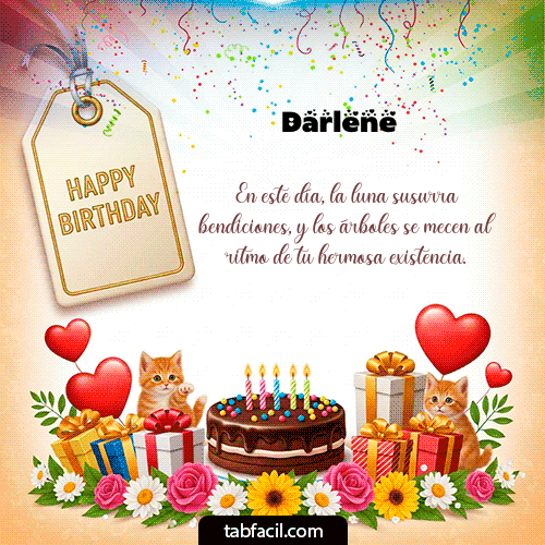 GIF Animado de Feliz Cumpleaños para Darlene - Happy BirthDay