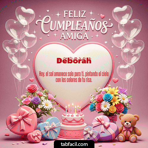 Feliz Cumpleaños Deborah GIF
