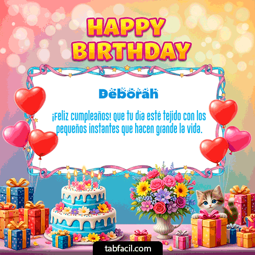 Feliz Cumpleaños Deborah GIF