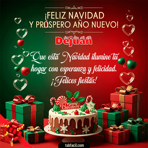 GIF de Dejuan - Feliz Navidad y Próspero Año Nuevo