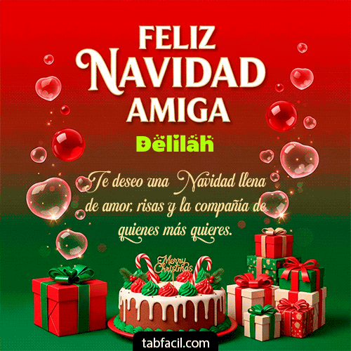 GIF de Delilah - Feliz Navidad Amiga