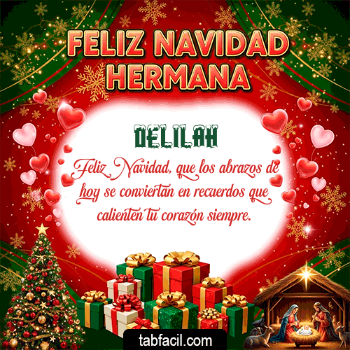 GIF de Delilah - Feliz Navidad Hermana