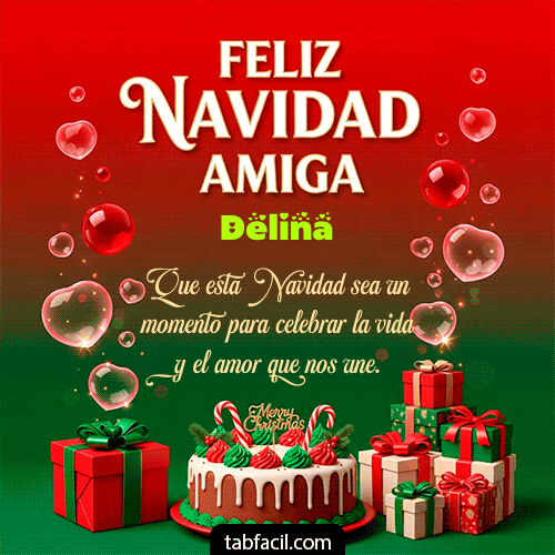 Feliz Navidad Delina GIF