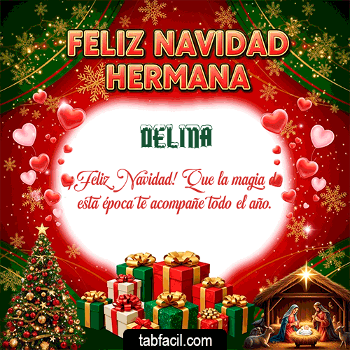 Feliz Navidad Delina GIF