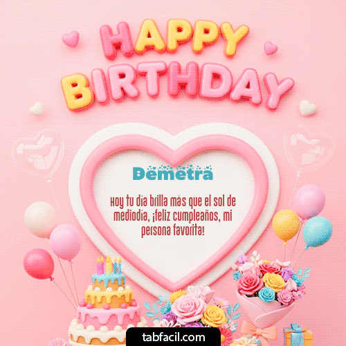 Feliz Cumpleaños Demetra GIF