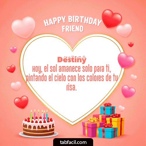 GIF de Destiny - Happy Birthday Friend