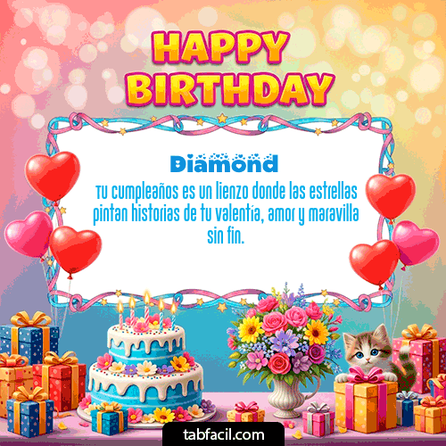 Feliz Cumpleaños Diamond GIF