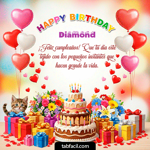 Feliz Cumpleaños Diamond GIF