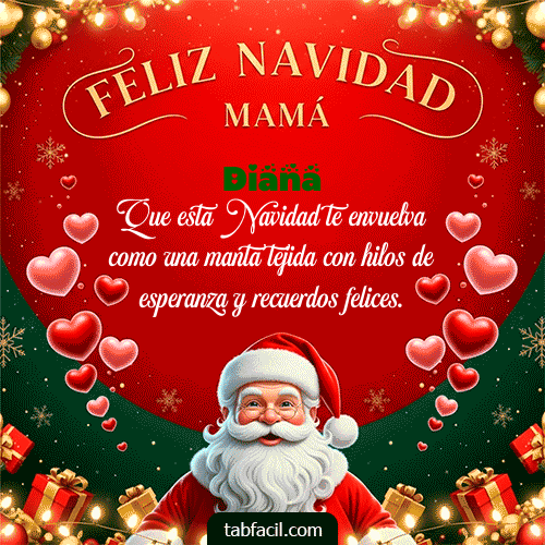 Ver GIF de Feliz Navidad Mamá GIF de Diana - Feliz Navidad Mamá