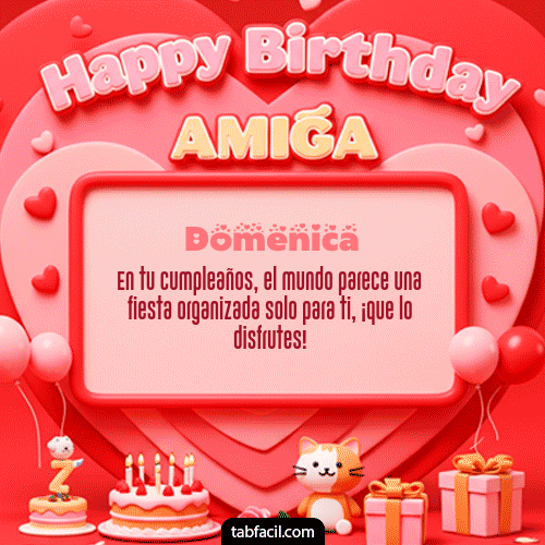 Feliz Cumpleaños Domenica GIF