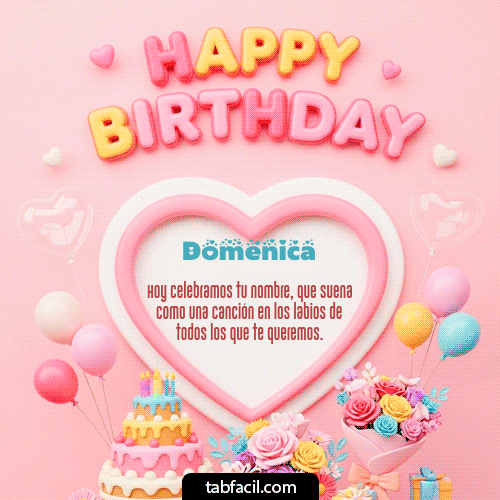 Feliz Cumpleaños Domenica GIF