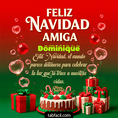 GIF de Dominique - Feliz Navidad Amiga