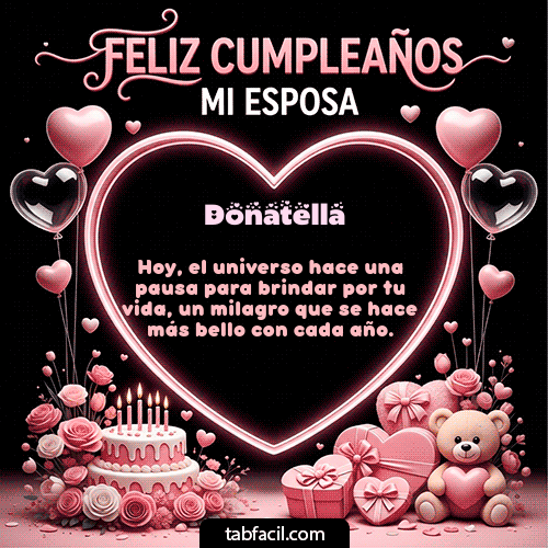 GIF de Donatella - Feliz Cumpleaños Mi Esposa