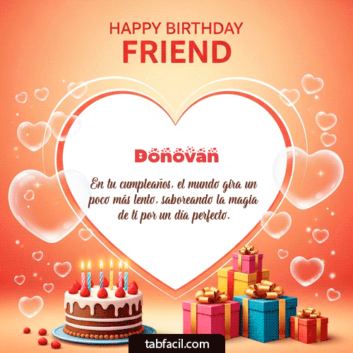 GIF de Donovan - Happy Birthday Friend