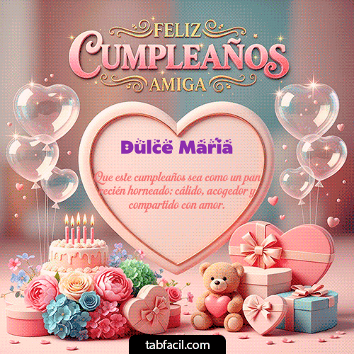 GIF de Dulce María - Amiga Feliz Cumpleaños