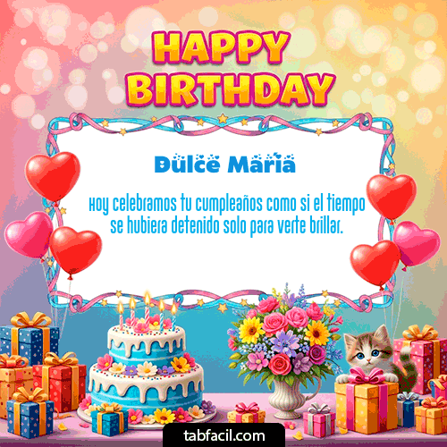 GIF de Dulce María - Happy BirthDay