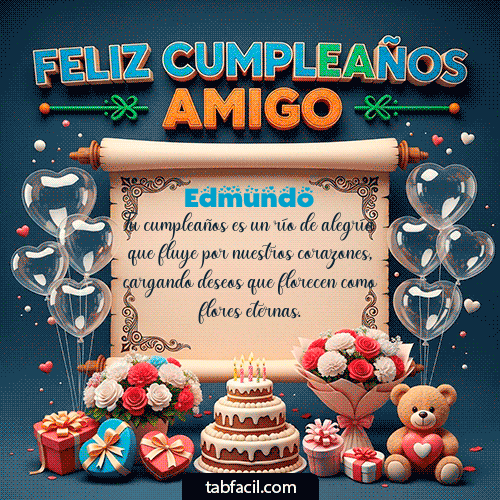 GIF Animado de Feliz Cumpleaños para Edmundo - Feliz Cumpleaños Amigo