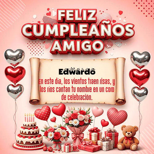 GIF de Feliz Cumpleaños para Edwardo — Feliz Cumpleaños Amigo