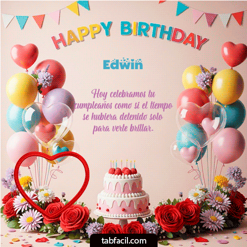 GIF de Edwin - Happy birthday, my friend!