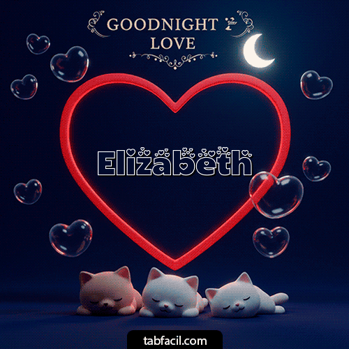 GIF de Elizabeth - Buenas noches amor con gatos