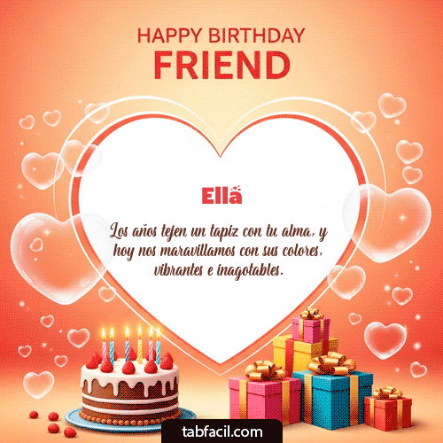 GIF de Ella - Happy Birthday Friend