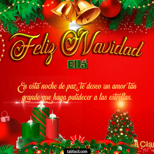 Feliz Navidad Ella GIF