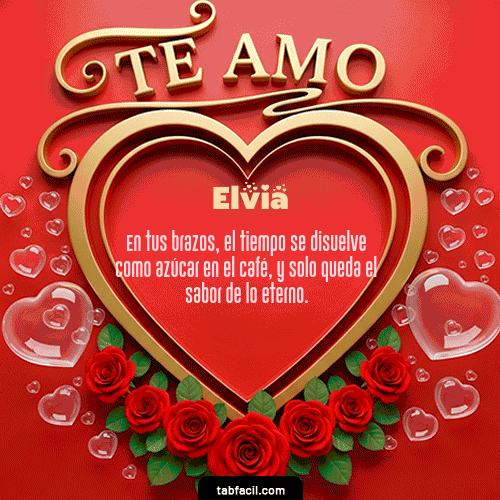 GIF Animado de Feliz Dia Amor para Elvia - Te Amo