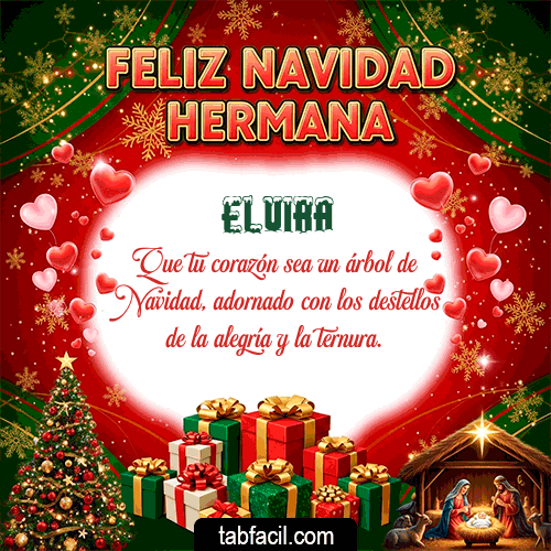 GIF de Elvira - Feliz Navidad Hermana