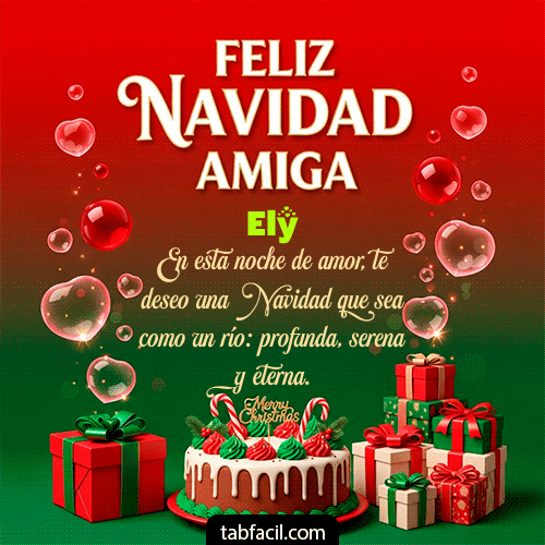 GIF Animado de Feliz Navidad para Ely - Feliz Navidad Amiga