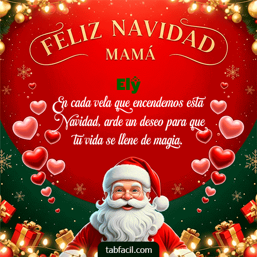 GIF Animado de Feliz Navidad para Ely - Feliz Navidad Mamá