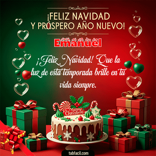 Feliz Navidad Emanuel GIF