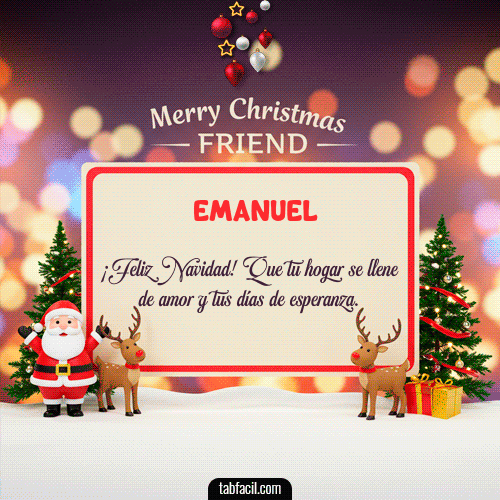 Feliz Navidad Emanuel GIF