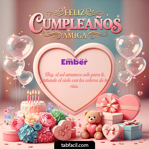 GIF de Ember - Amiga Feliz Cumpleaños